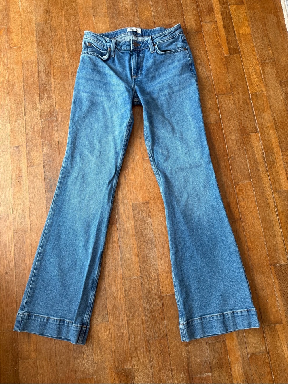 Classic Mid-Rise Blue Flare Jeans